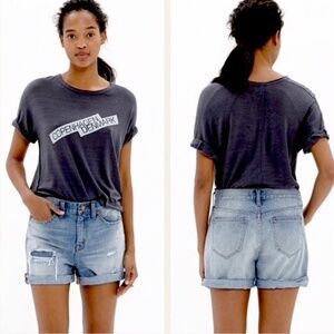 *FIRM PRICE* Madewell Boyfriend Rip and Repair Edition Denim Shorts